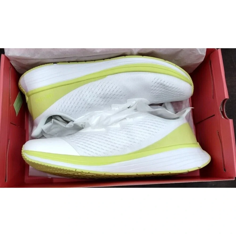 LANE EIGHT Relay Trainer M White Neon‎ Yellow Athletic Running Shoes Men US 12